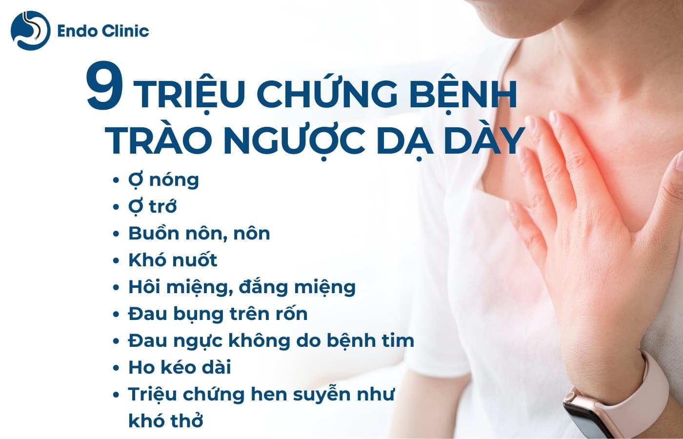 Triệu chứng của bệnh trào ngược dạ dày - thực quản