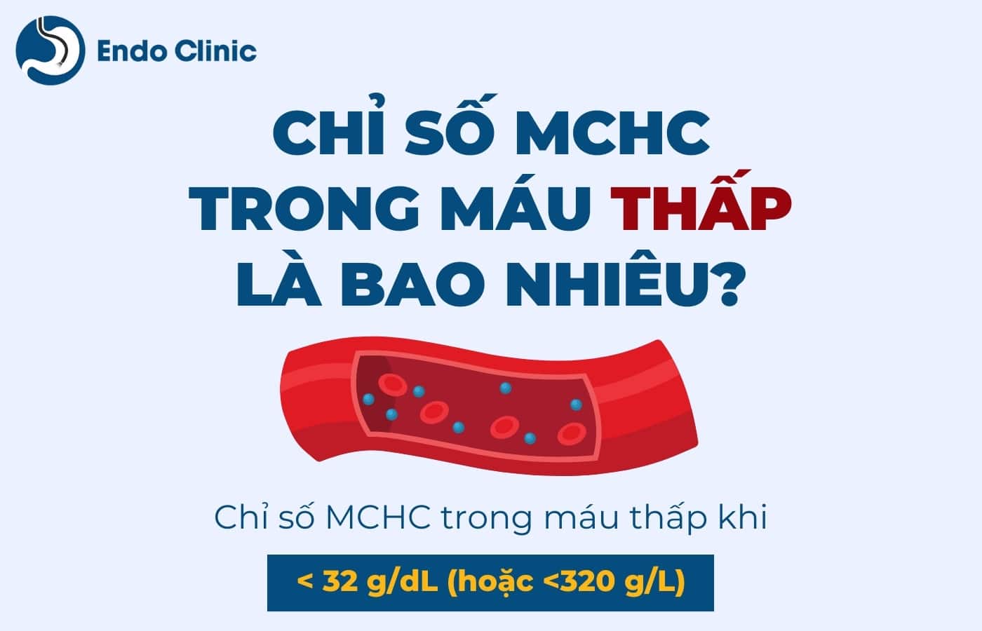 Chỉ số MCHC trong xét nghiệm máu thấp là bao nhiêu