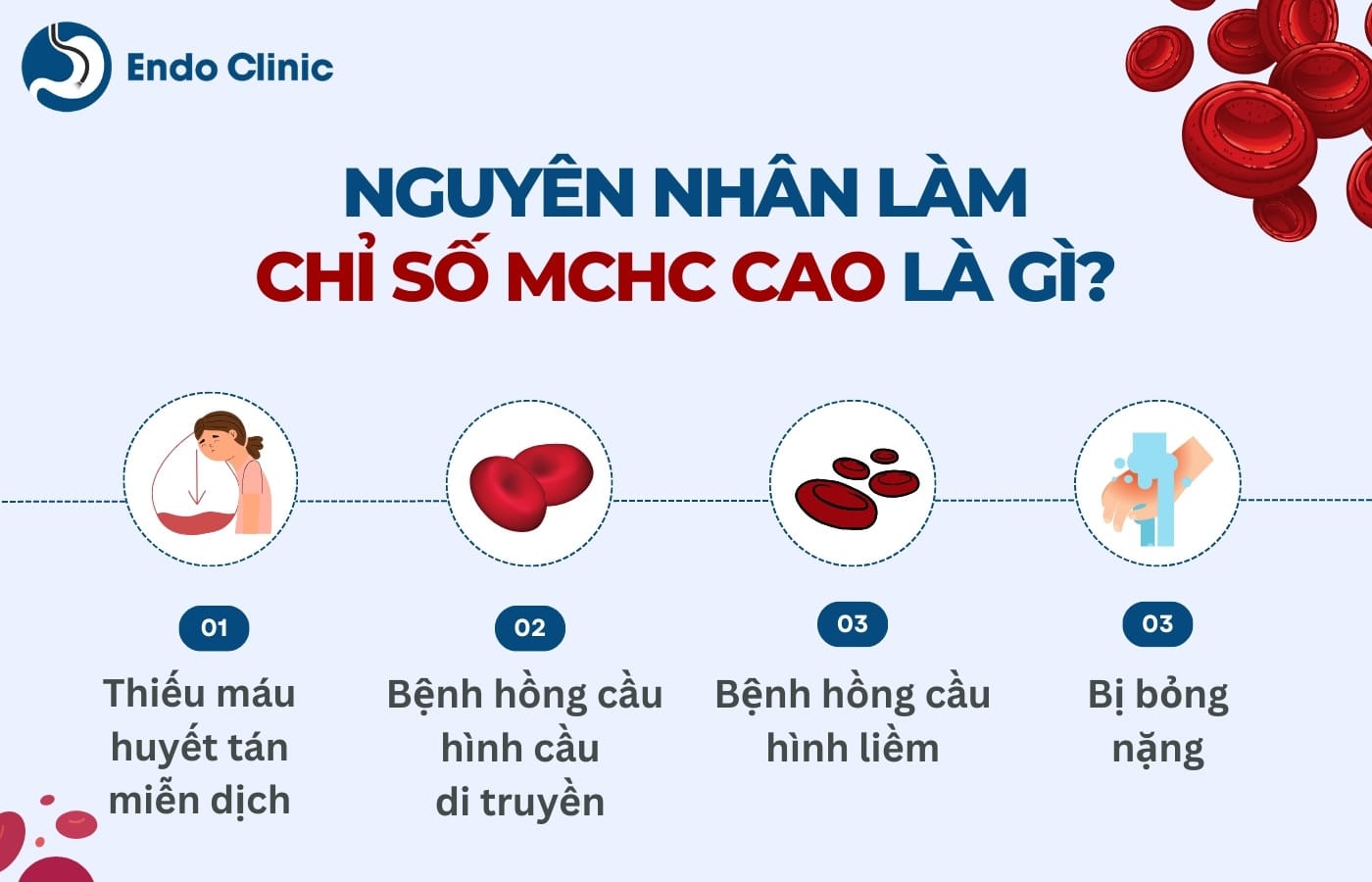 Nguyên nhân làm chỉ số MCHC trong xét nghiệm máu tăng cao