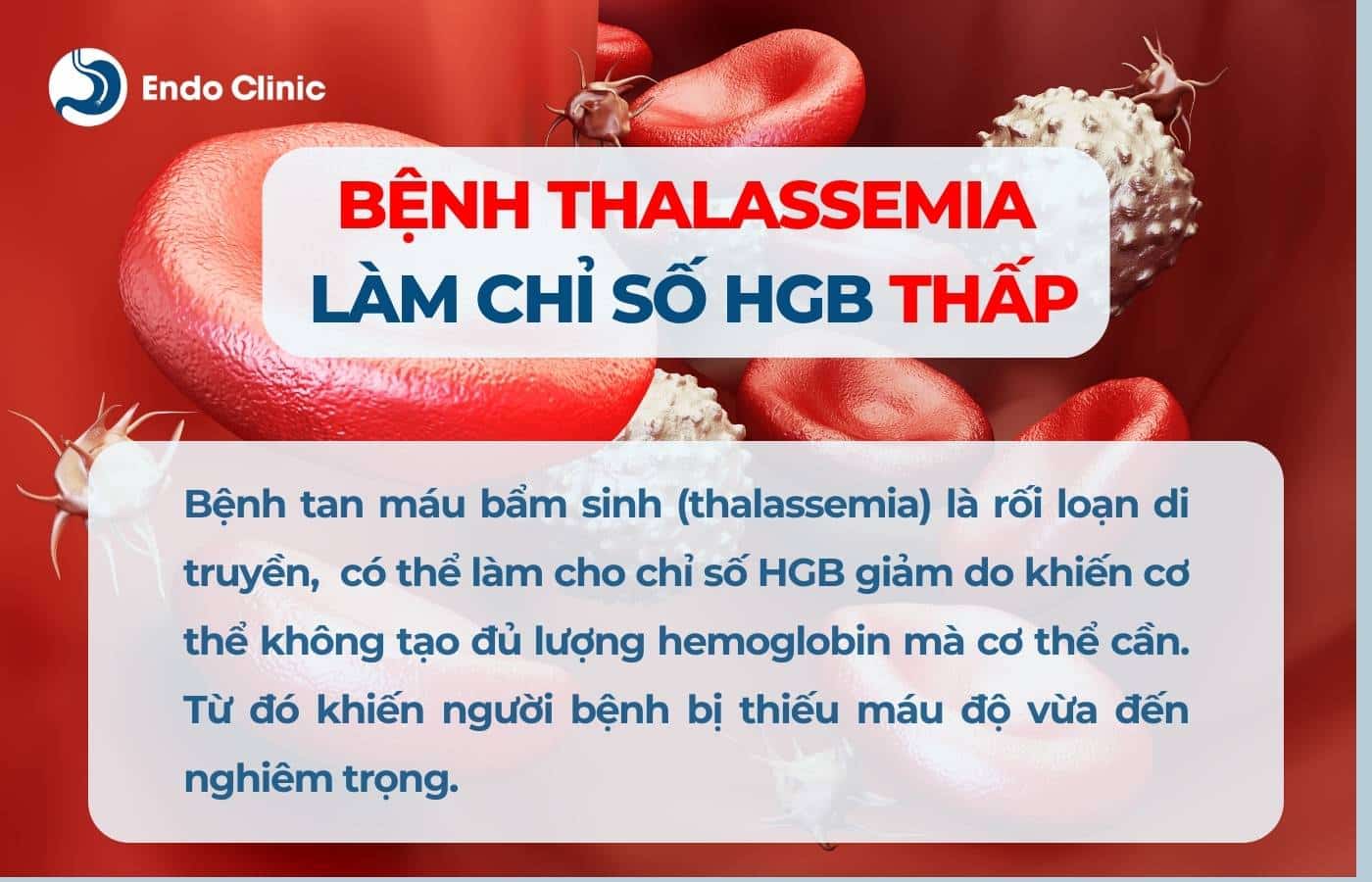 Bệnh Thalassemia làm giảm HGB